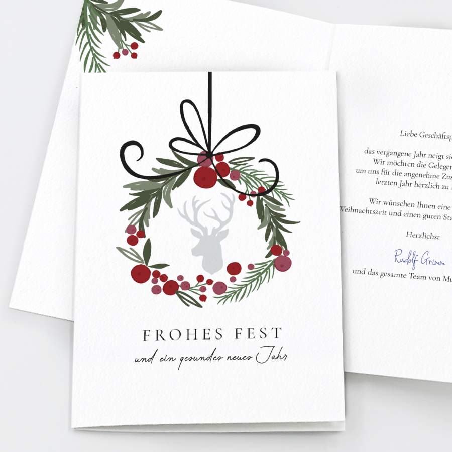 Festtage Geschäftliche Weihnachtskarte