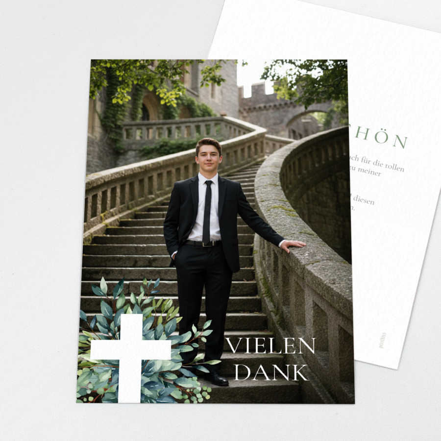 Green Cross Danksagung Konfirmation