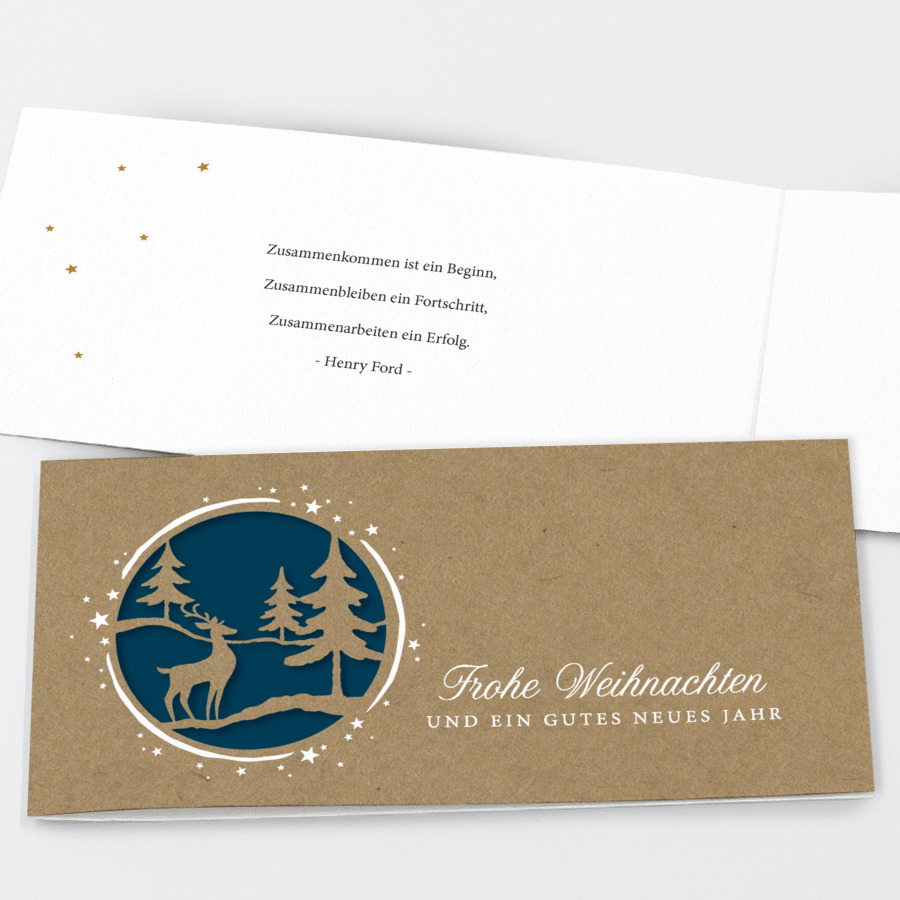Kleiner Wald Geschäftliche Weihnachtskarte