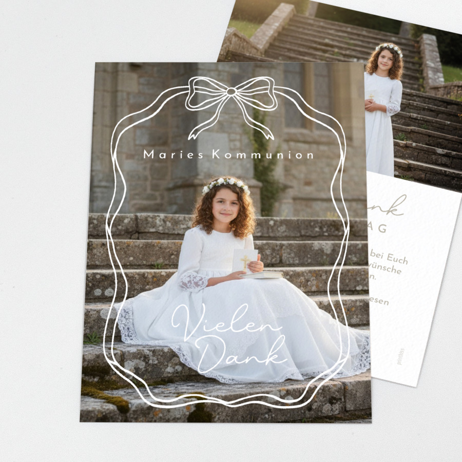 Schleifchen Danksagung Kommunion