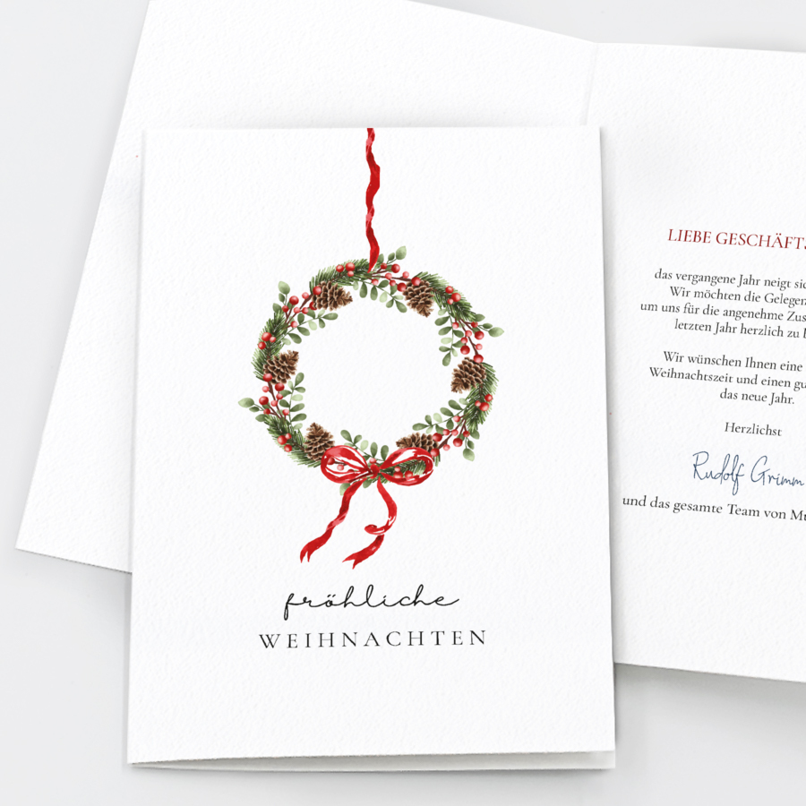 Adventskranz Weihnachtskarte