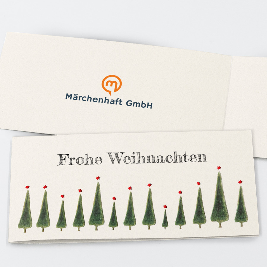 Bäumchen Geschäftliche Weihnachtskarte