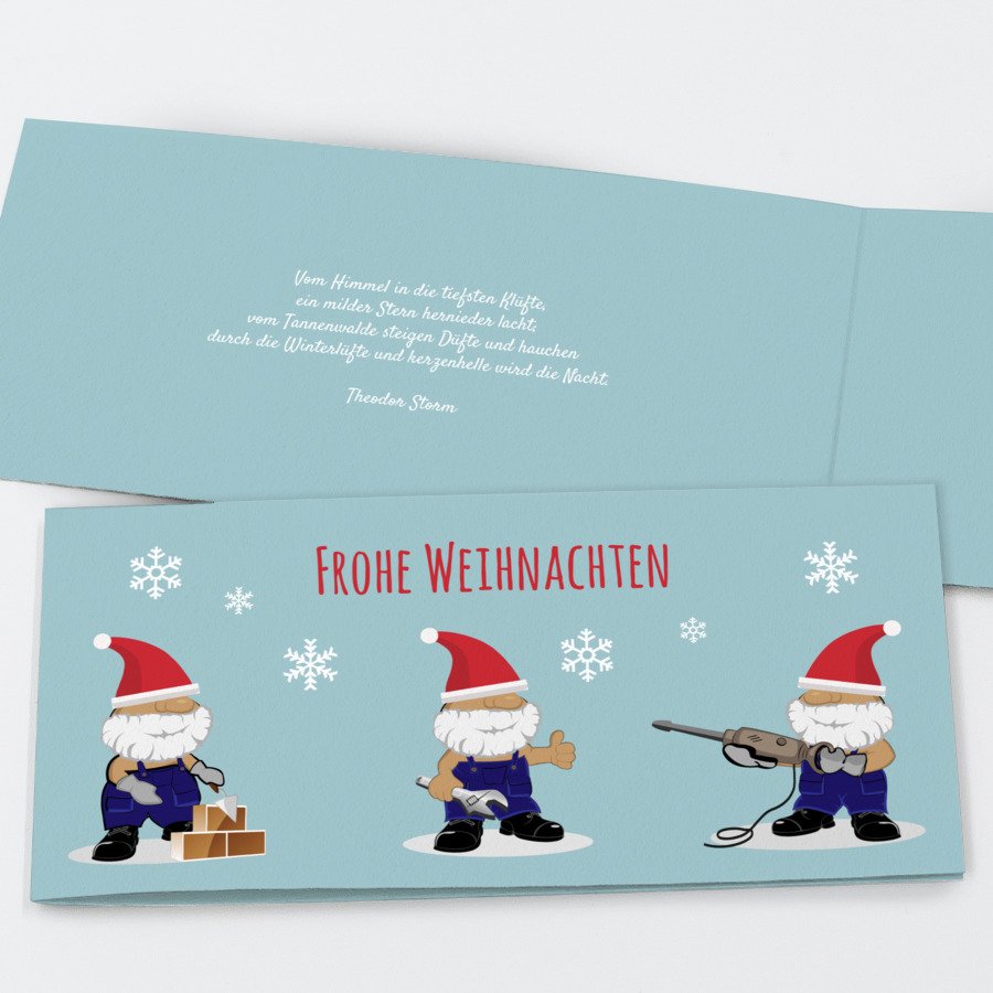 Bauarbeiter Geschäftliche Weihnachtskarte