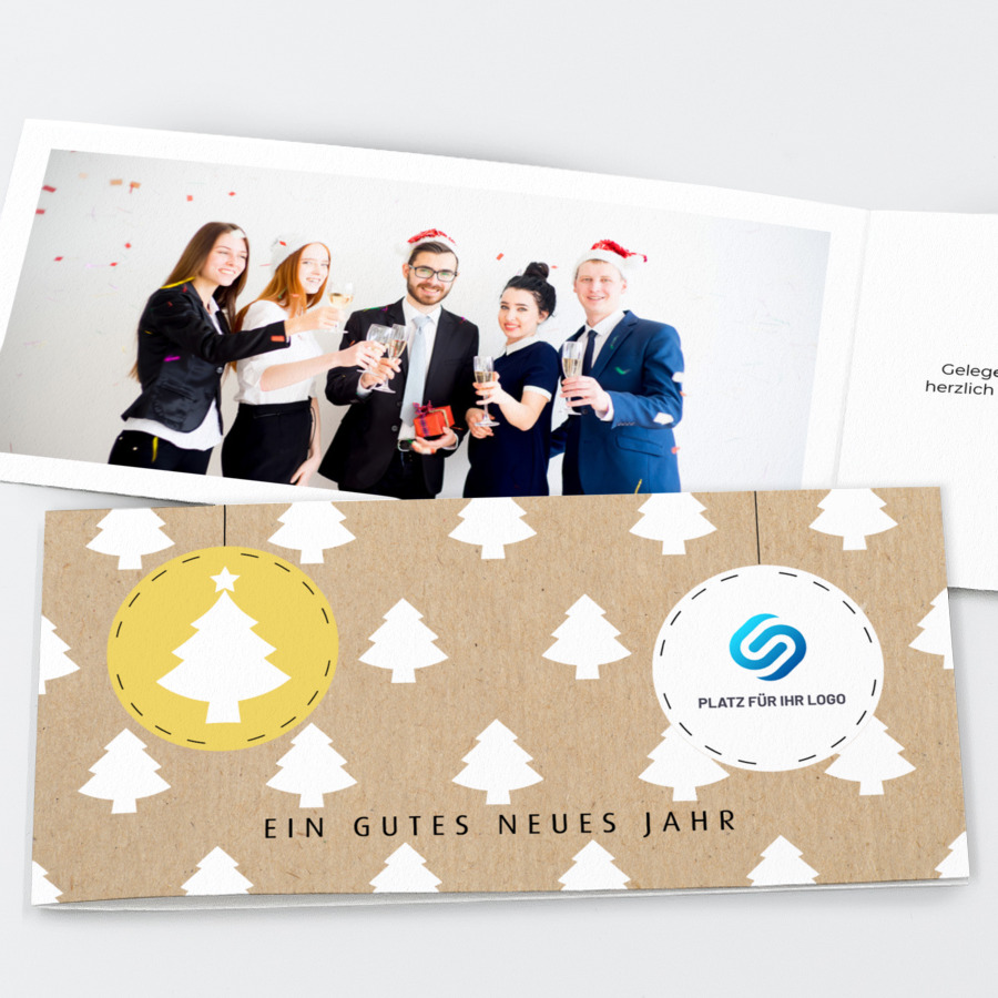 Baummuster Geschäftliche Weihnachtskarte