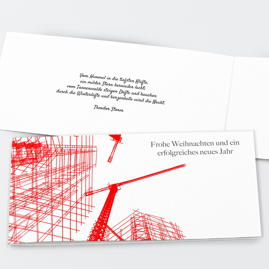 Baustelle Geschäftliche Weihnachtskarte
