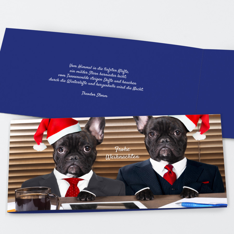 Bürohund Geschäftliche Weihnachtskarte