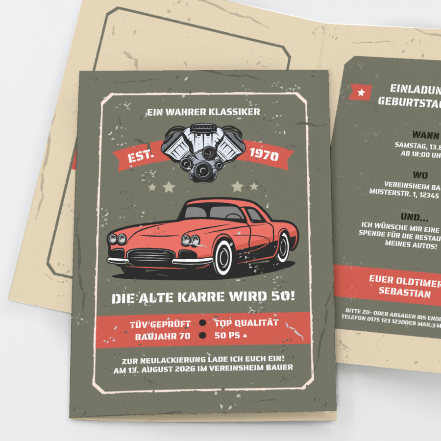 Ein Klassiker Lustige Geburtstagseinladung