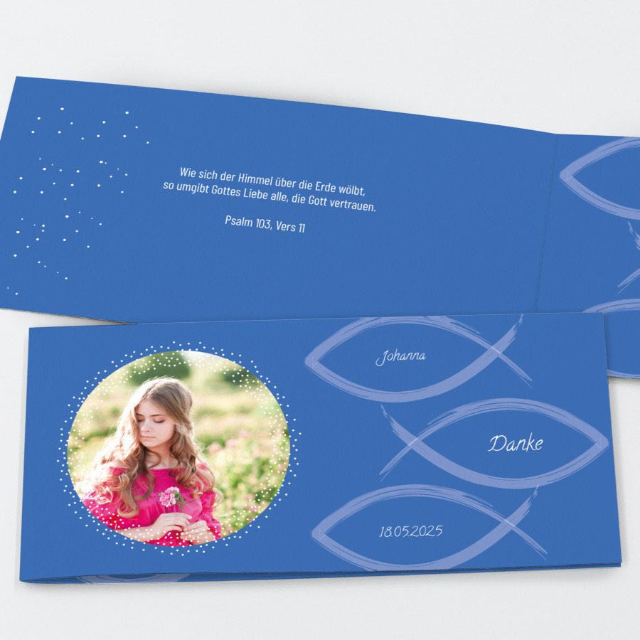 Fischschwarm Danksagung Konfirmation