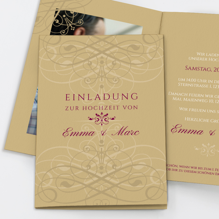 Einladungskarten Zur Goldenen Hochzeit Edel Zeitlos Printkiss