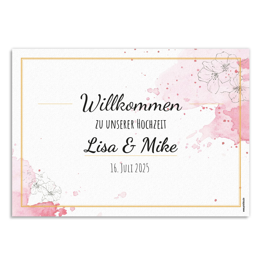 Willkommensschild Hochzeit Online Selbst Gestalten