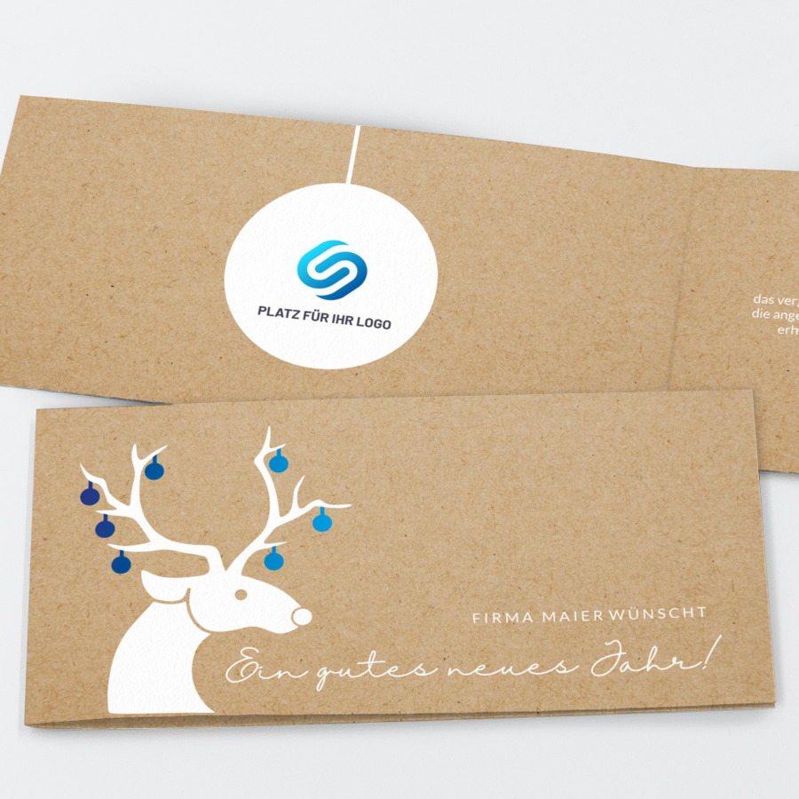 Hirschdesign Geschäftliche Weihnachtskarte