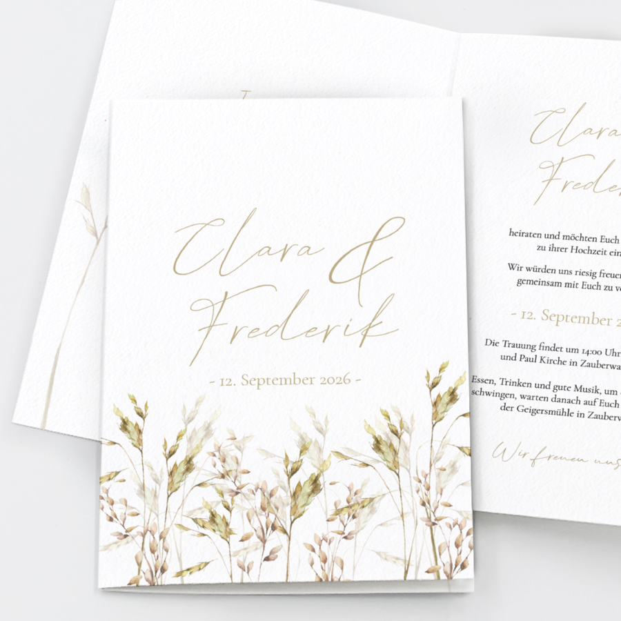 Countrylove Einladungskarte Goldene Hochzeit