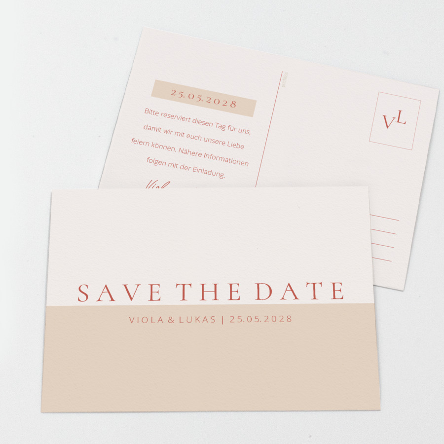 Modern Type Save the Date Karte