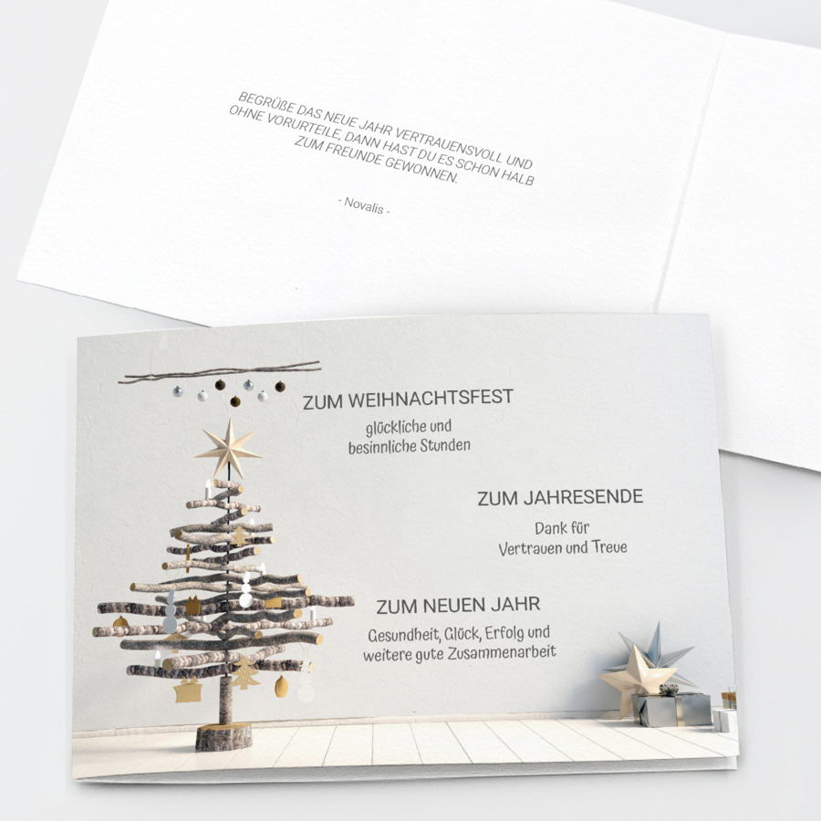 Natural Christmas Geschäftliche Weihnachtskarte