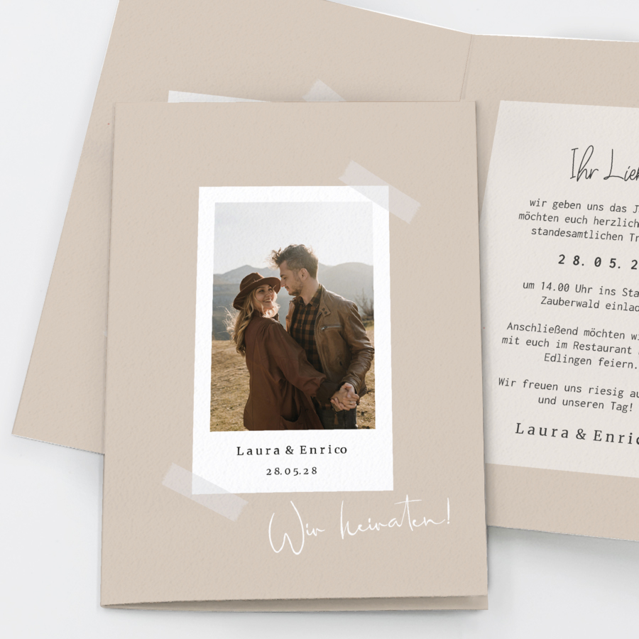 Our Lovestory Hochzeitseinladung