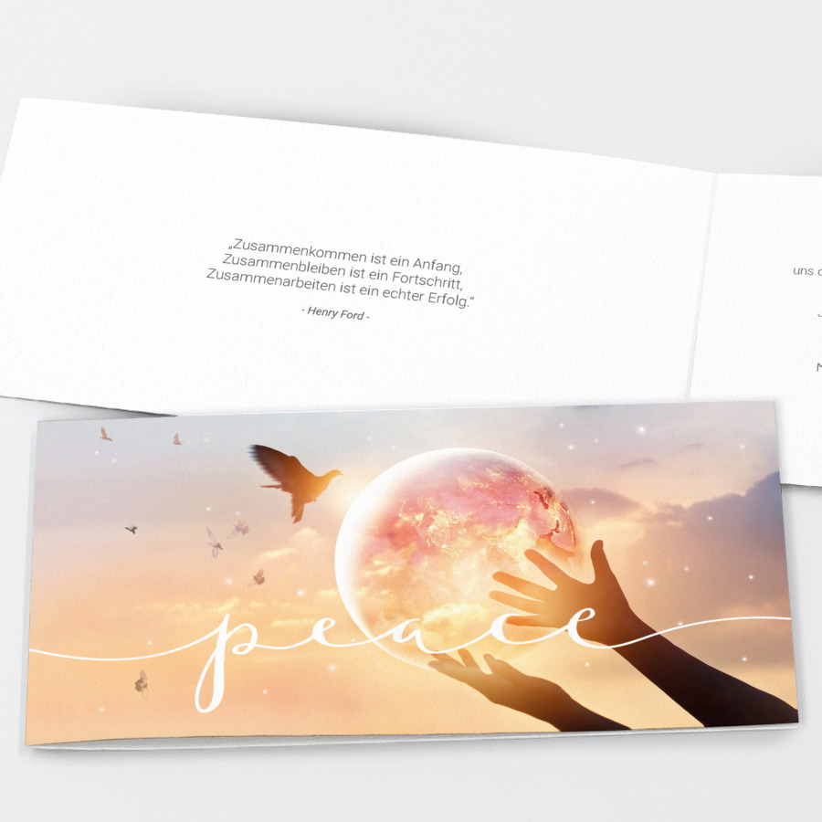 Peace Geschäftliche Weihnachtskarte