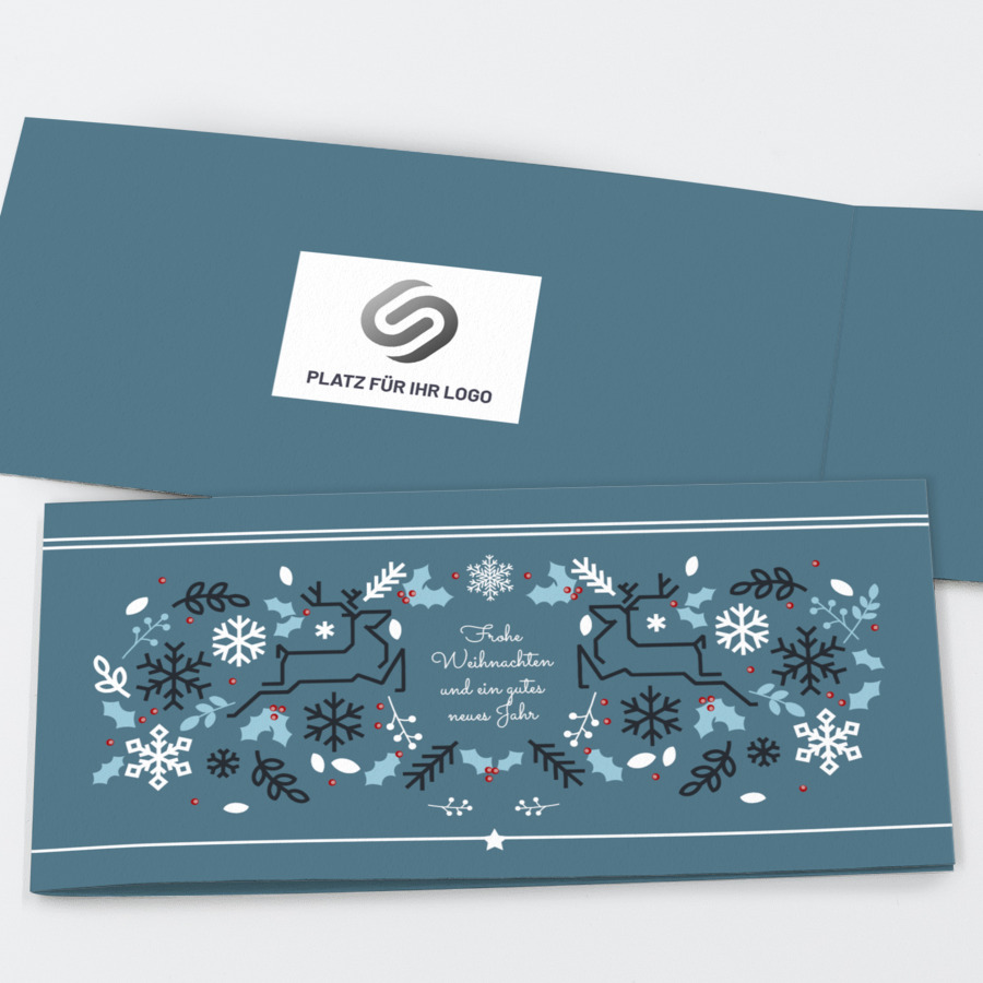 Schneeflöckchen Geschäftliche Weihnachtskarte