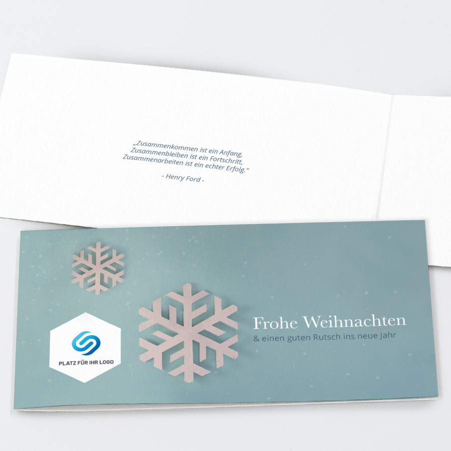 Schneegestöber Geschäftliche Weihnachtskarte