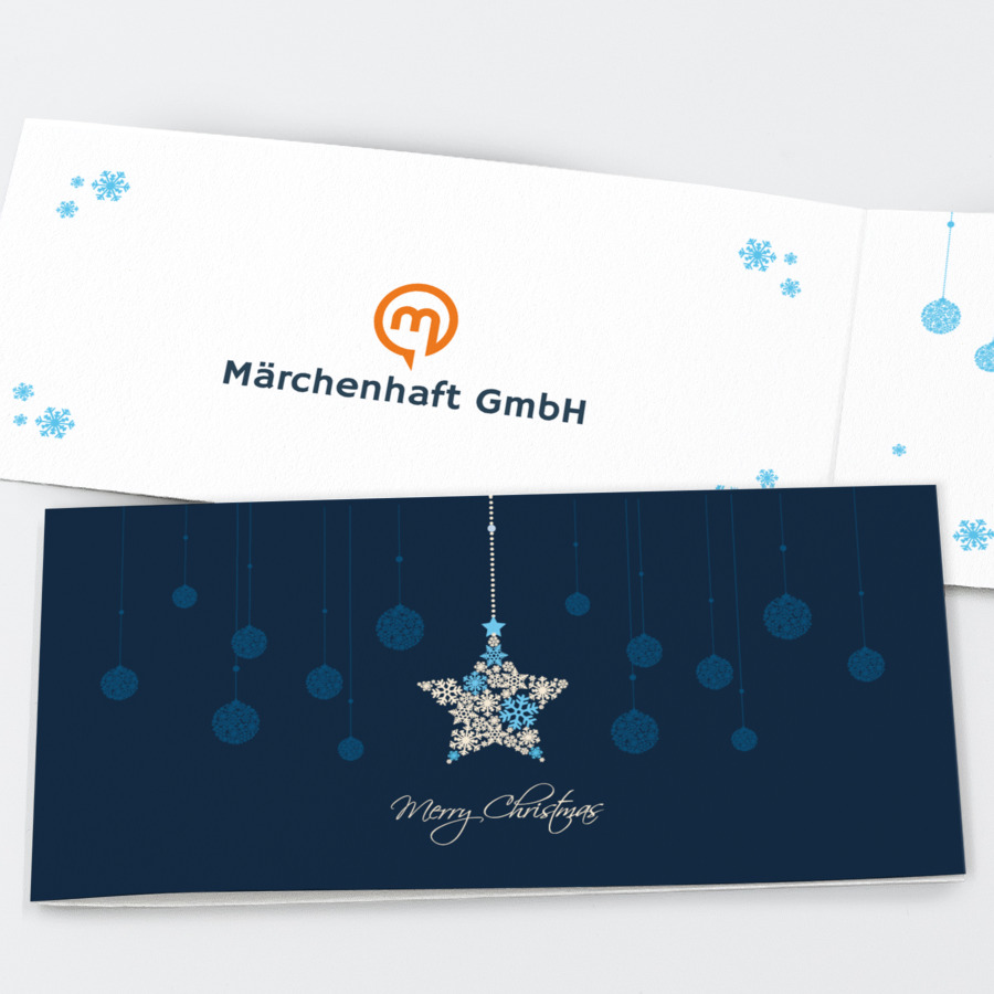 Sternenflocke Geschäftliche Weihnachtskarte