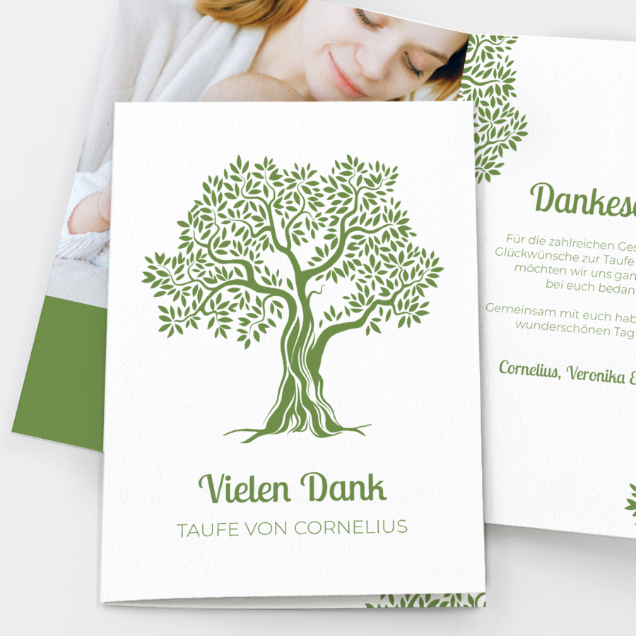 Tree Of Life Danksagung Taufe