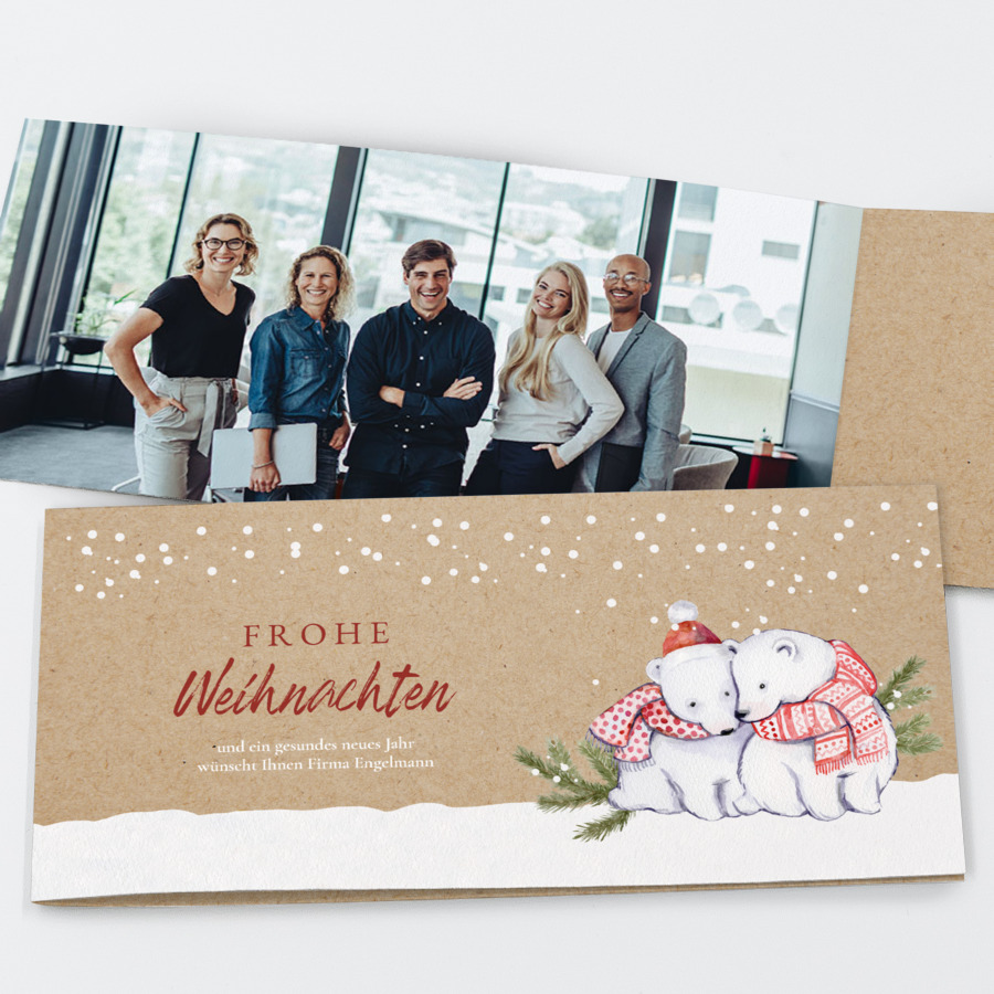 Weihnachtsbären Geschäftliche Weihnachtskarte