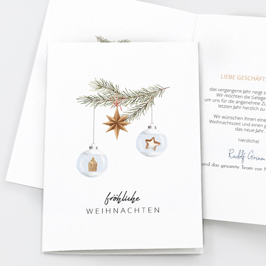 Weihnachtsgirlande Weihnachtskarte