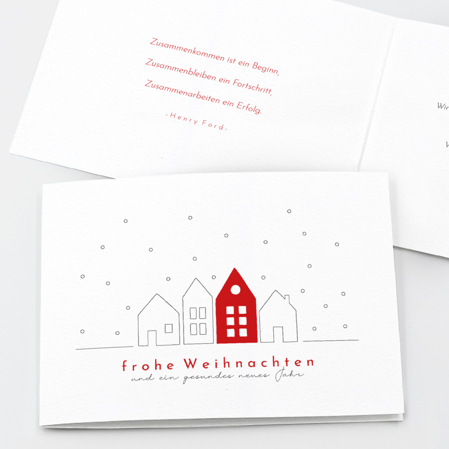 Weihnachtsstadt Geschäftliche Weihnachtskarte