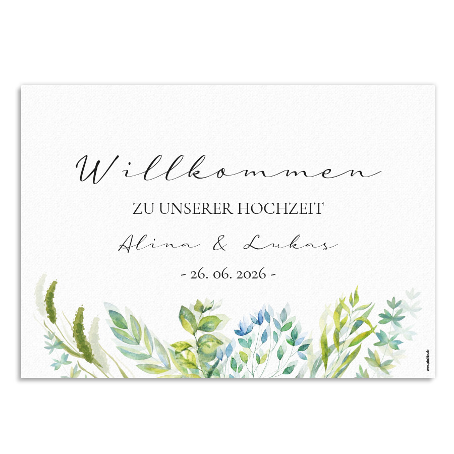 Willkommensschild Hochzeit Online Selbst Gestalten
