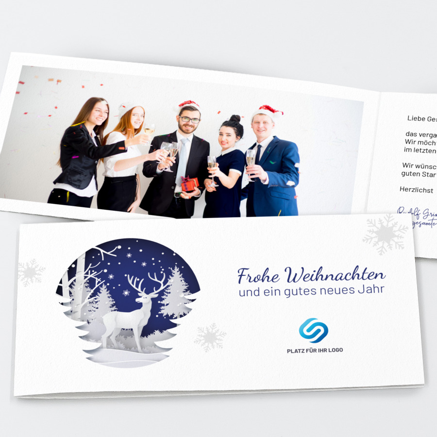 Weiße Weihnacht Weihnachtskarte