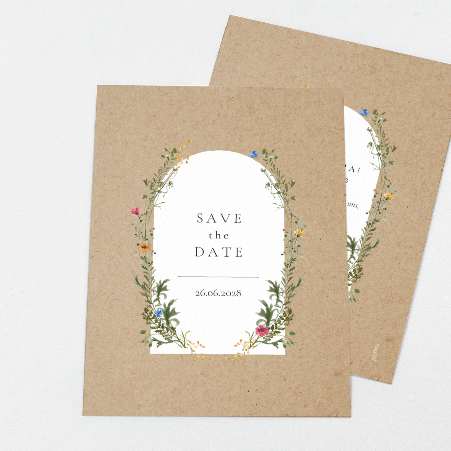 Wiesenblumen Save the Date Karte