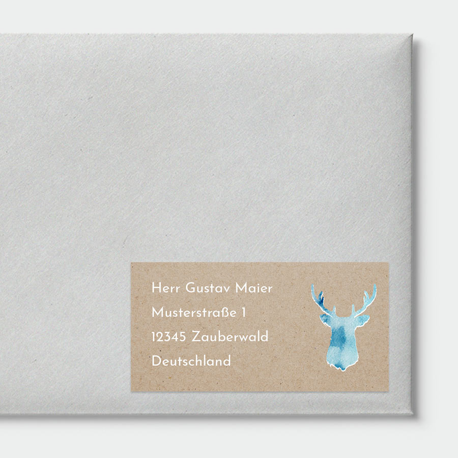 Aquarellhirsch 
