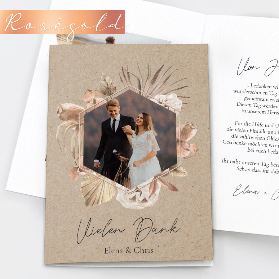 Herbstgefühle Dankeskarte Hochzeit