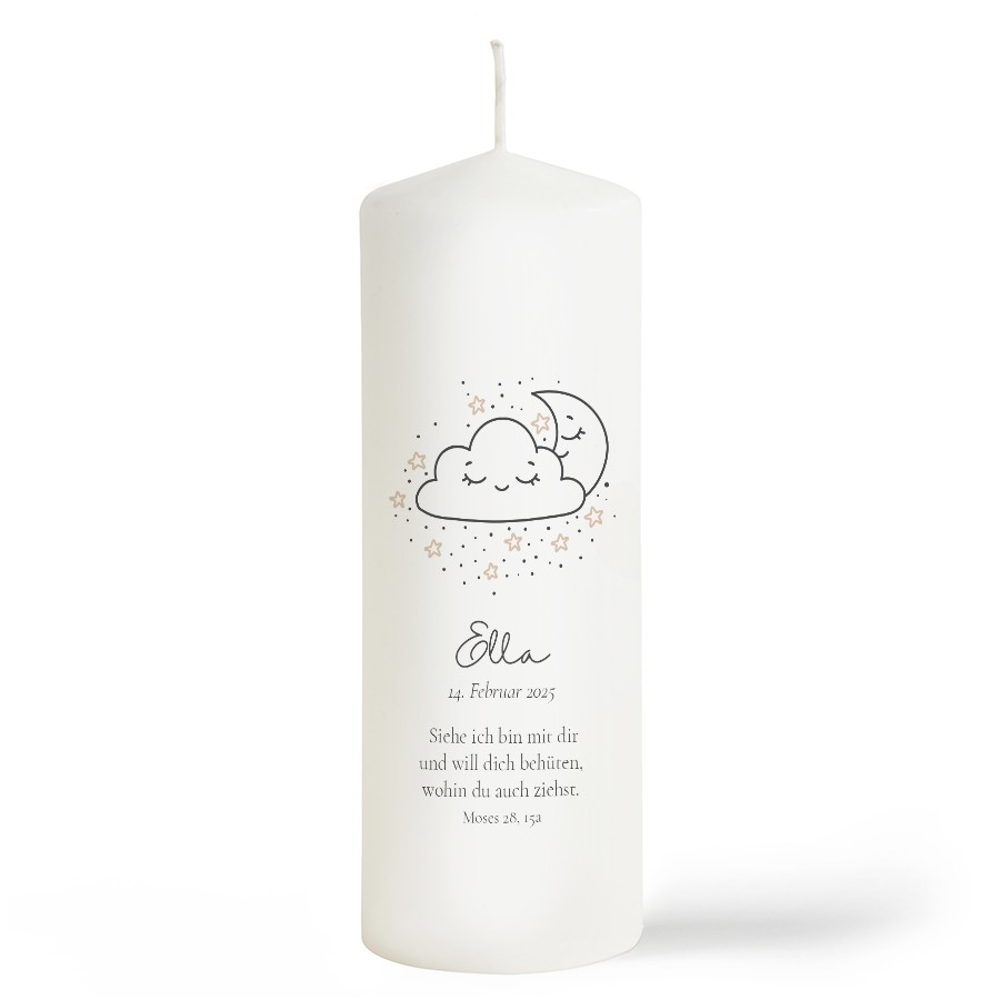 Kleine Wolke Taufkerze