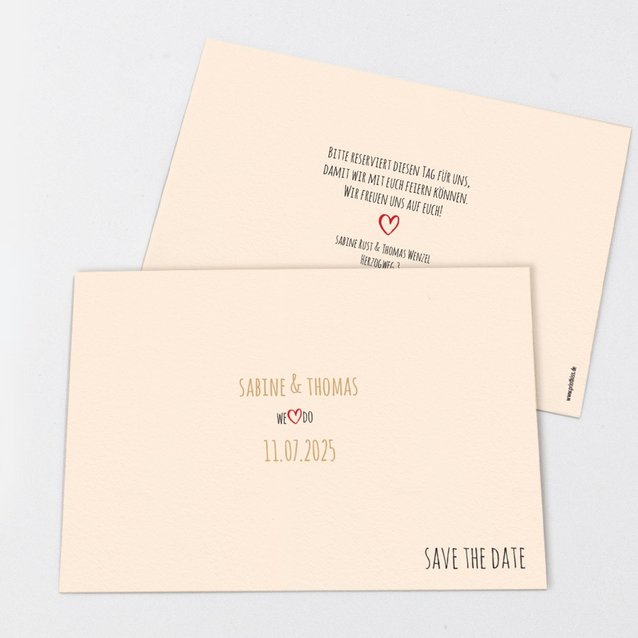 Liebe Save the Date Karte