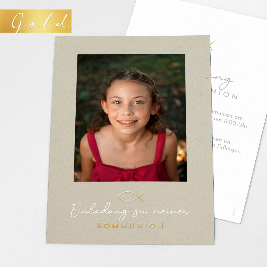 Wunschtag Einladungskarte Kommunion