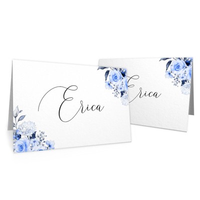 Blue Flower Tischkarte Taufe