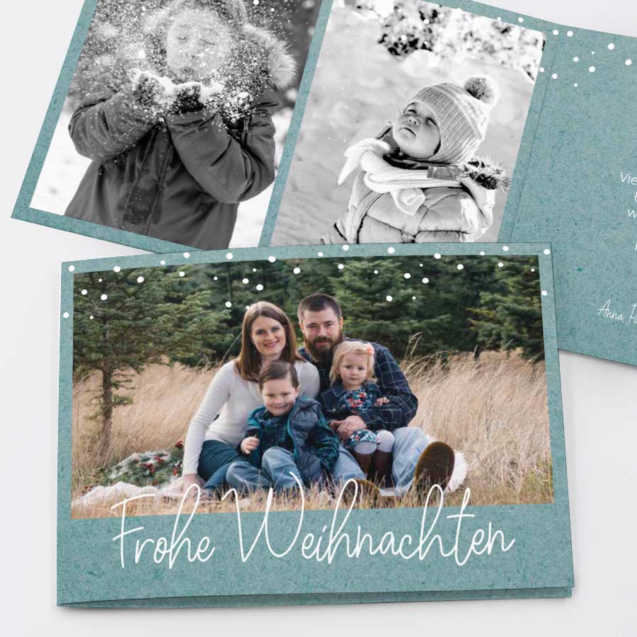 Familienfotos Weihnachtskarte