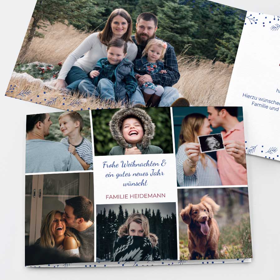 Kinderfotos Weihnachtskarte