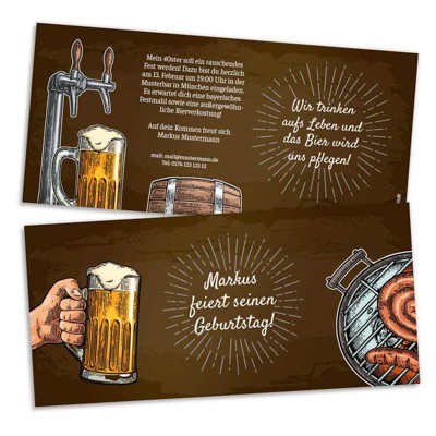Feierlaune Einladungskarte 18. Geburtstag