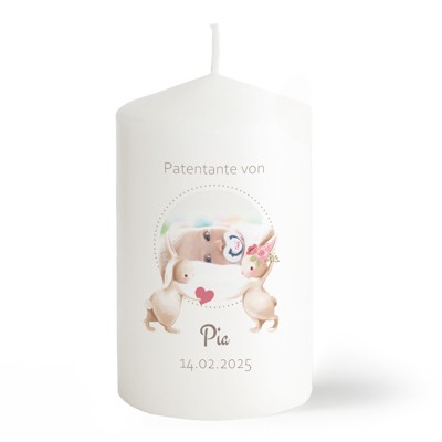Häschen Patenkerze