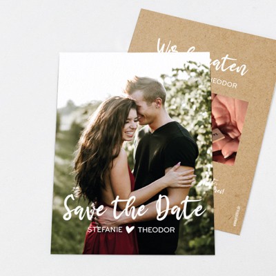 Zartes Herz Save the Date Karte
