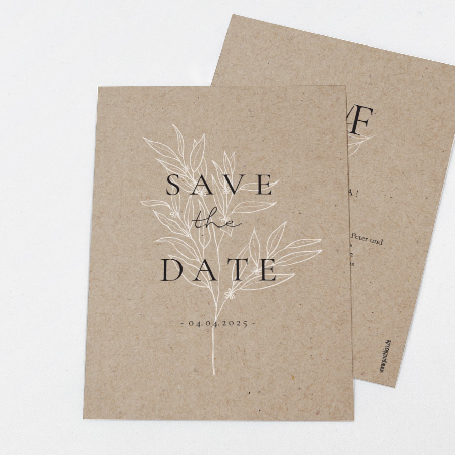 Scandi Chic Save the Date Karte