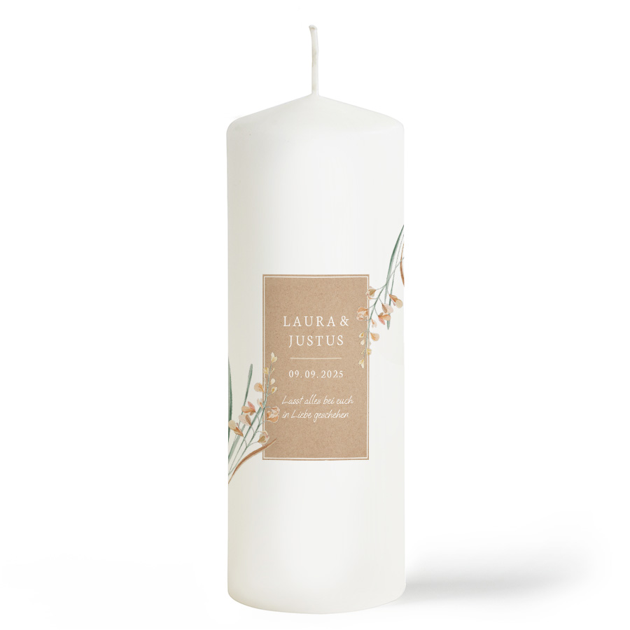 Septemberblüte Hochzeitskerze