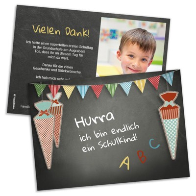 Schultüten Spaß Danksagung Einschulung