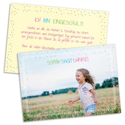 Kringelspaß Danksagung Einschulung