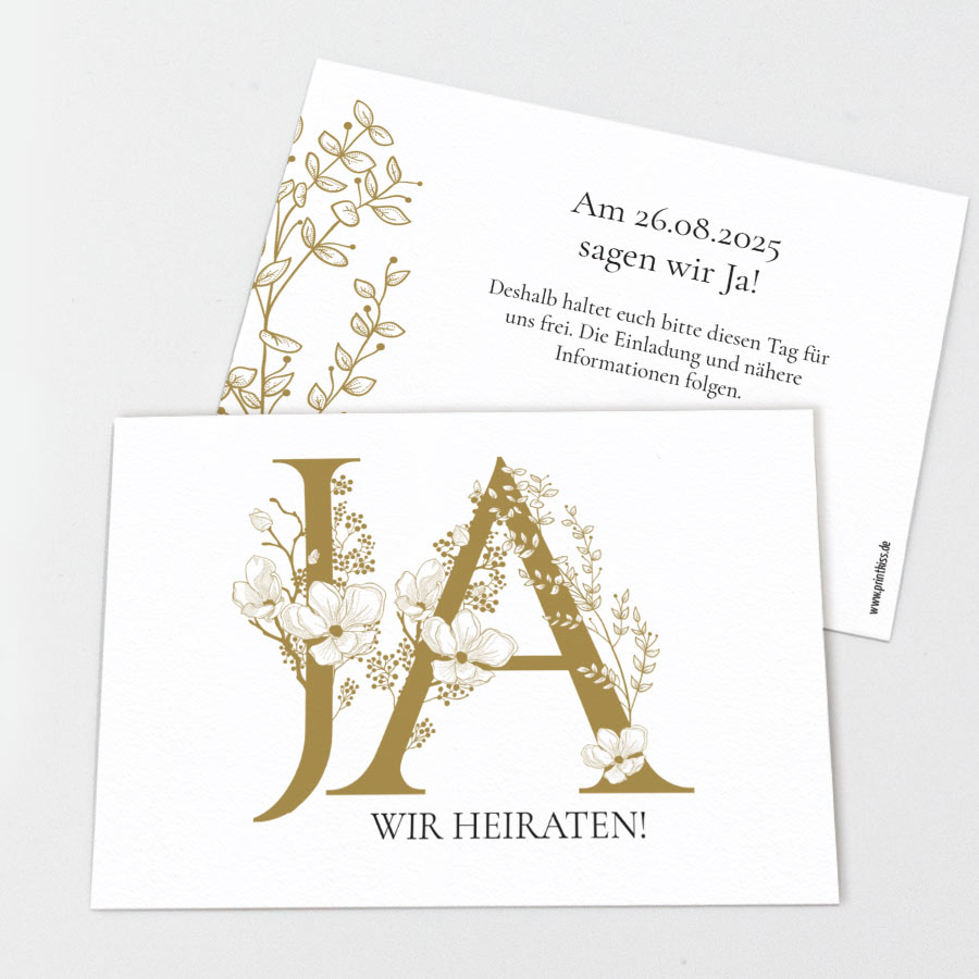 Magnolia Save the Date Karte