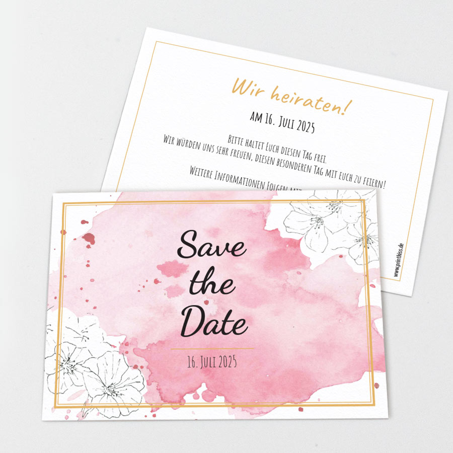 Sakura Save the Date Karte