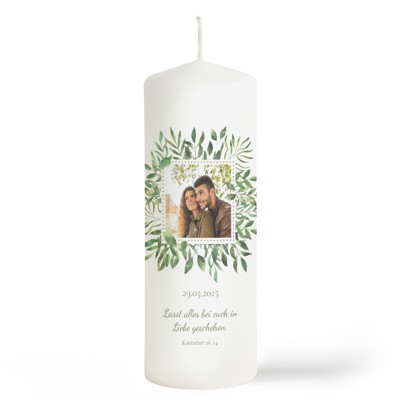 Olea Foto Hochzeitskerze