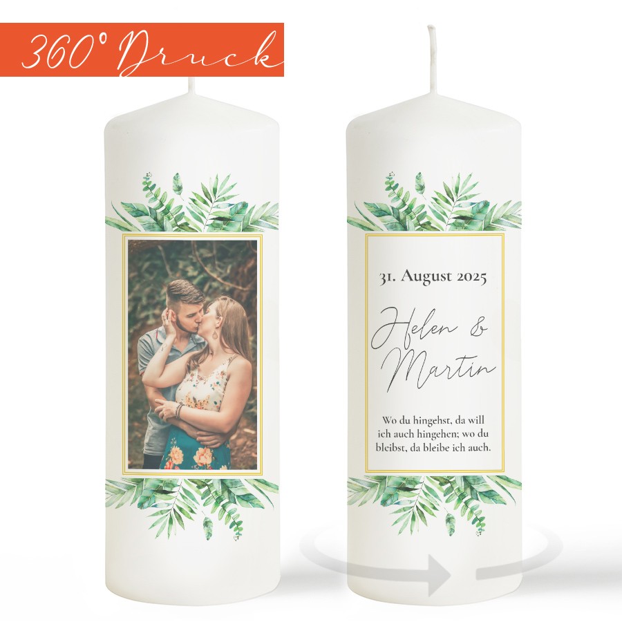 Tropical Feeling Hochzeitskerze