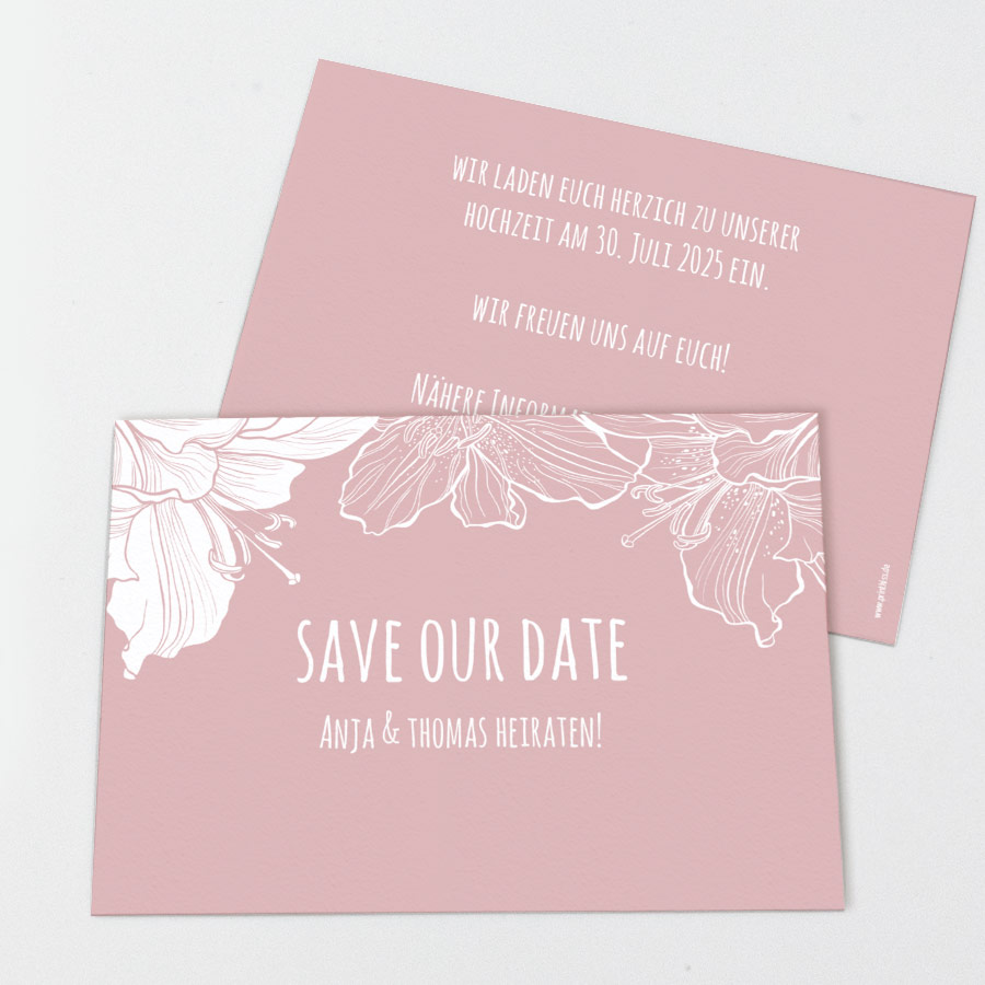 Blumen Save the Date Karte